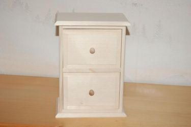 Petite commode 2 tiroirs en bois en bois